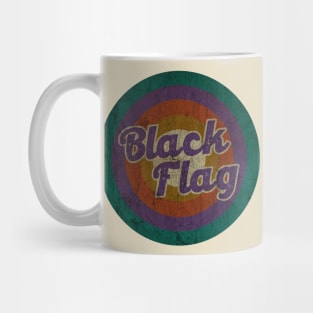 Black Flag - Retro Circle - DESIGN -  Vintage Mug